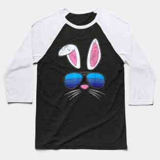 Easter Bunny Sunglasses Cute Rabbit Face Spring Baseball T-Shirt